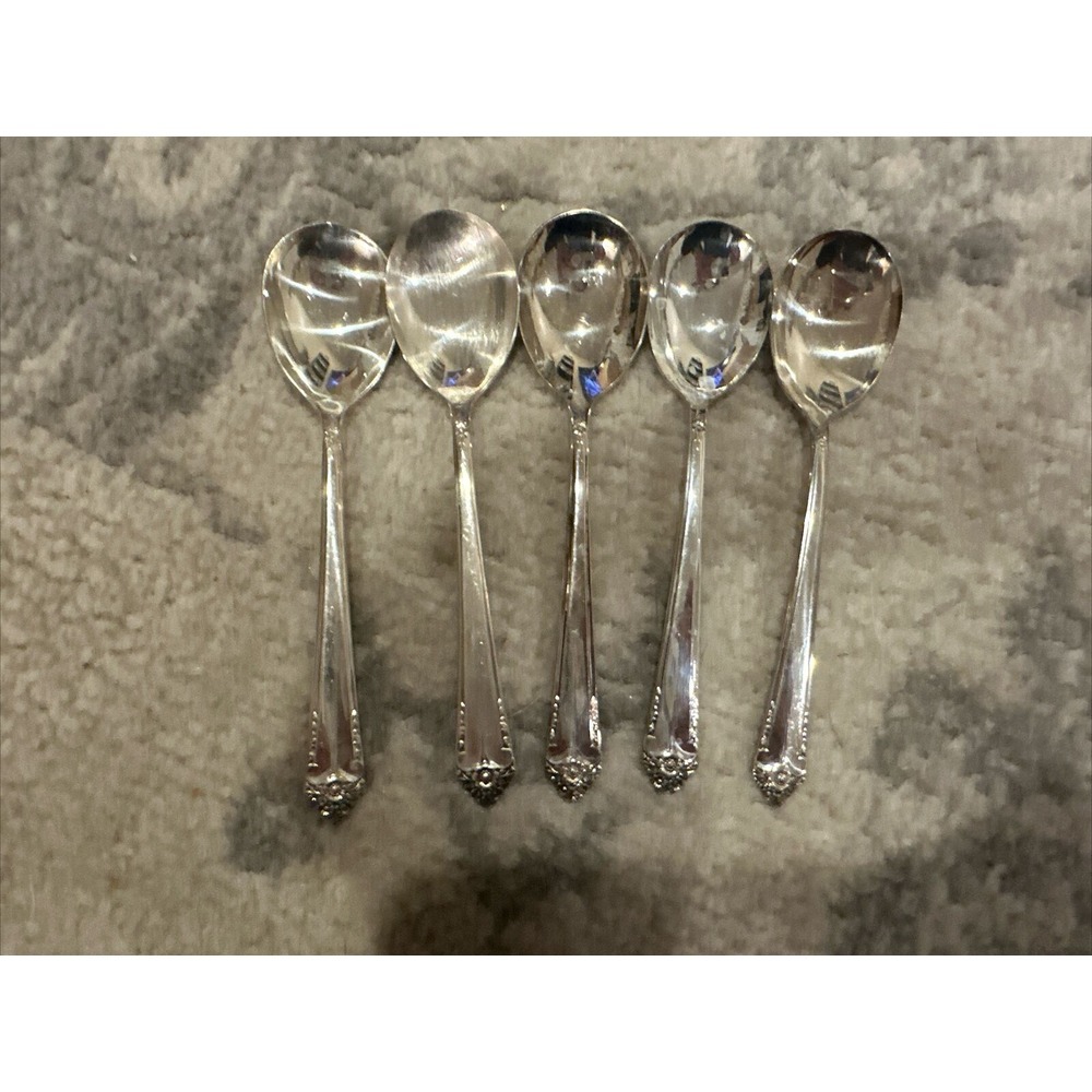 5 Pcs Rogers & Bros IS "Starlight"‎ Sugar Spoon Silverplate